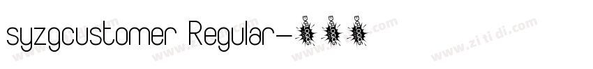 syzgcustomer Regular字体转换